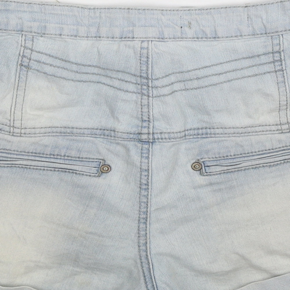 PARISIAN SIGNATURE Womens Blue Denim Hot Pants Shorts Size 8