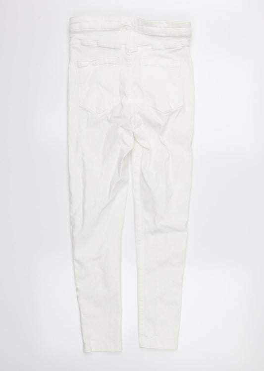 Topshop Womens White Skinny Jeans Size 32 in L24 in