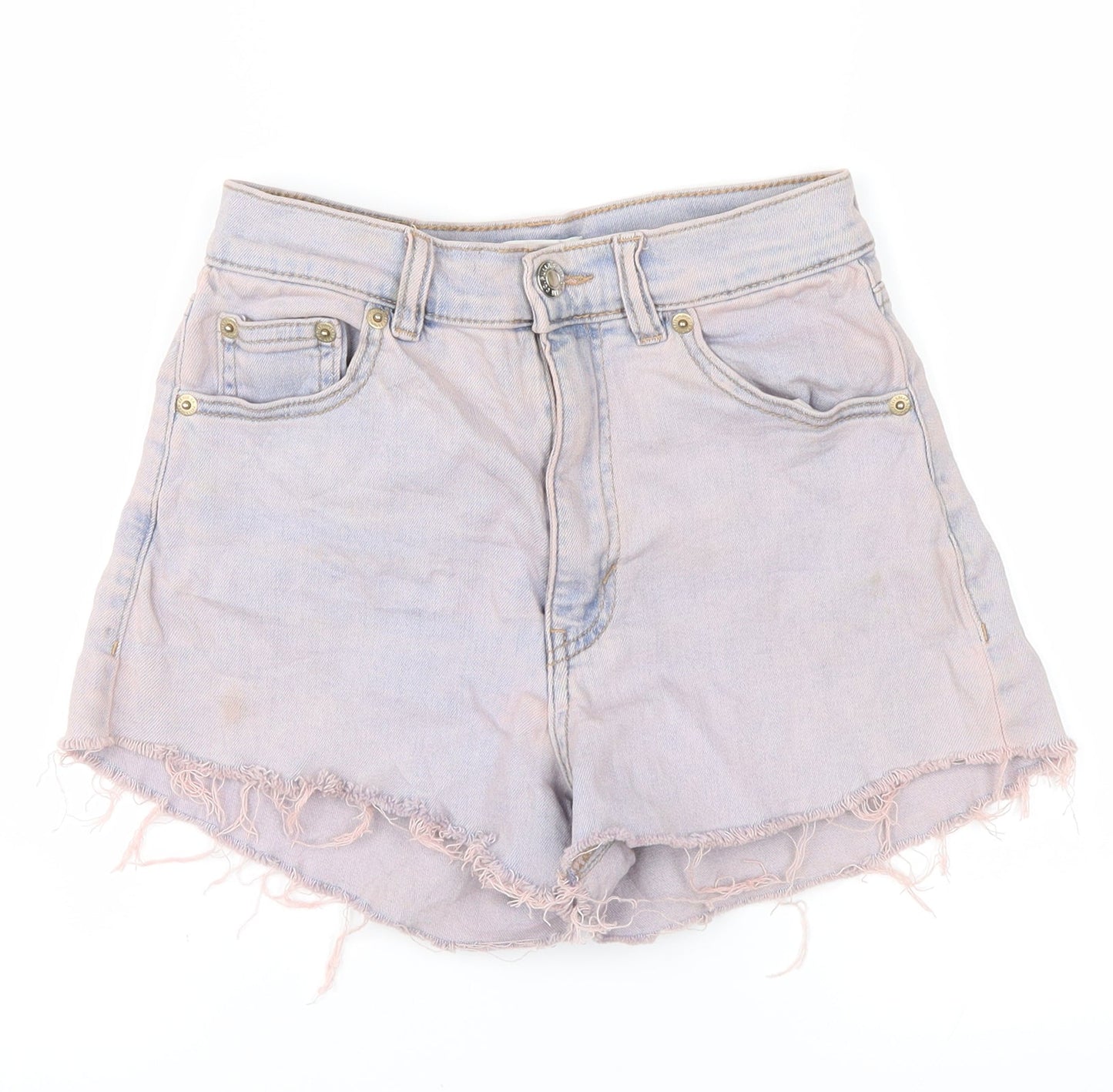 Pull&Bear Womens Pink Denim Hot Pants Shorts Size 6