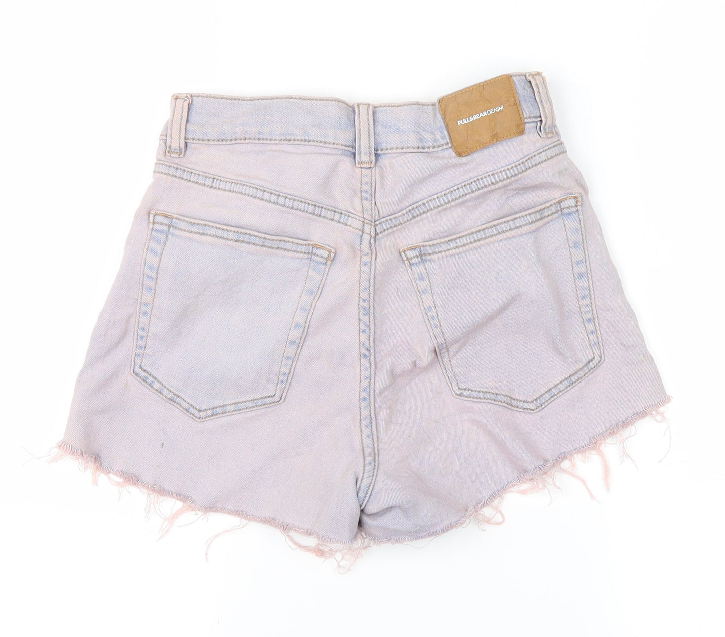 Pull&Bear Womens Pink Denim Hot Pants Shorts Size 6
