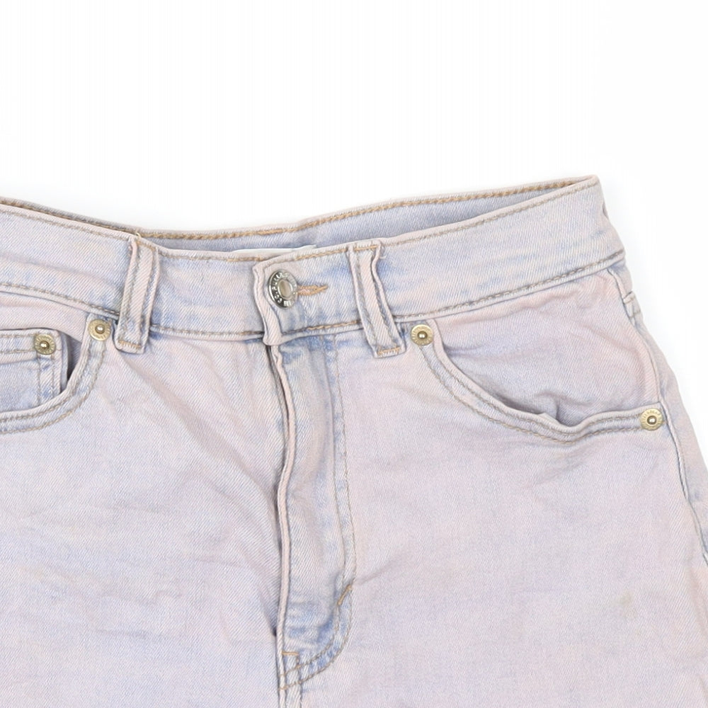 Pull&Bear Womens Pink Denim Hot Pants Shorts Size 6