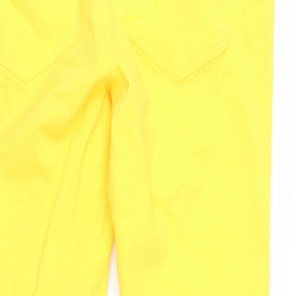 Noisy may Womens Yellow Denim Cropped Jeans Size 27 in L21 in
