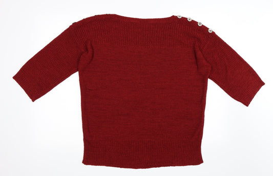 Wallis Womens Red Pullover Jumper Size L