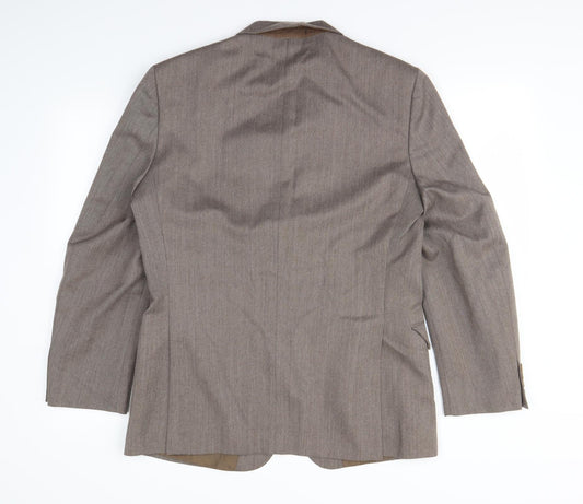St Michael Mens Brown Jacket Blazer Size L
