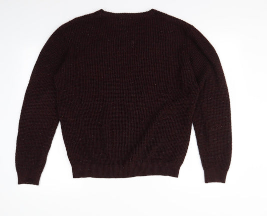 Cedar Wood State Mens Purple Pullover Jumper Size M