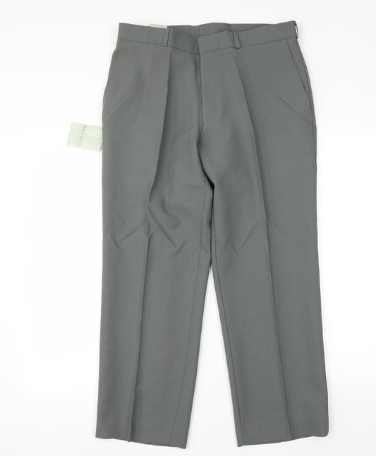 Simon Taylor Mens Green Dress Pants Trousers Size S L30 in