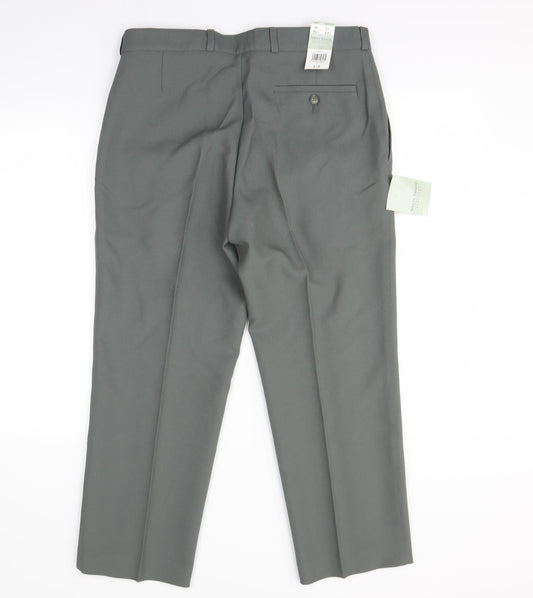 Simon Taylor Mens Green Dress Pants Trousers Size S L30 in