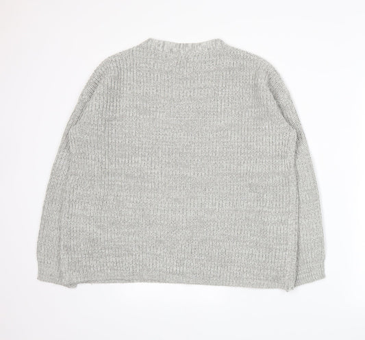 Papaya Womens Grey Knit Pullover Jumper Size M