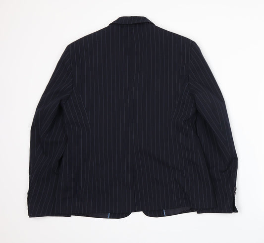 Preworn Womens Blue Jacket Suit Jacket Size 10