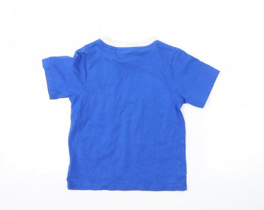 BHAFC Boys Blue Striped Basic T-Shirt Size 3-4 Years