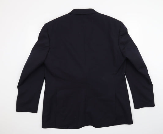 Sergio Rossi Mens Blue Jacket Suit Jacket Size 46