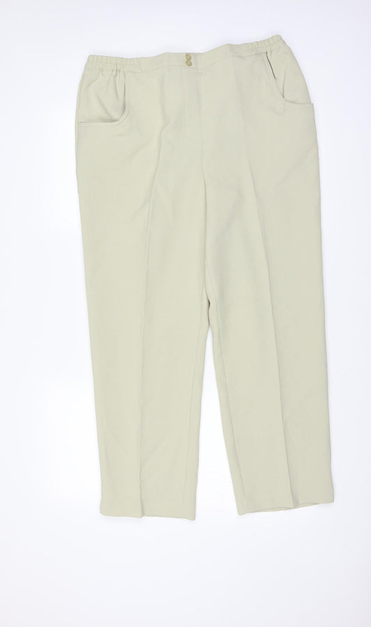 Essential Collection Womens Green Trousers Size 18 L27 in