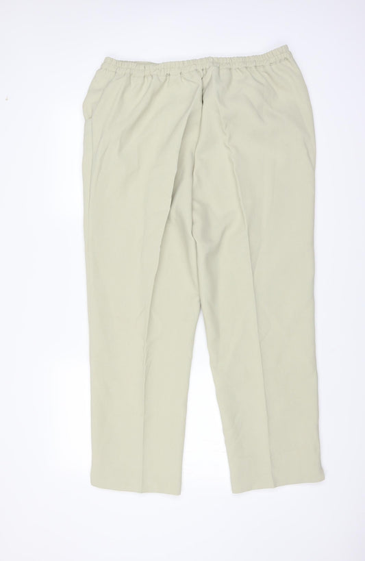 Essential Collection Womens Green Trousers Size 18 L27 in