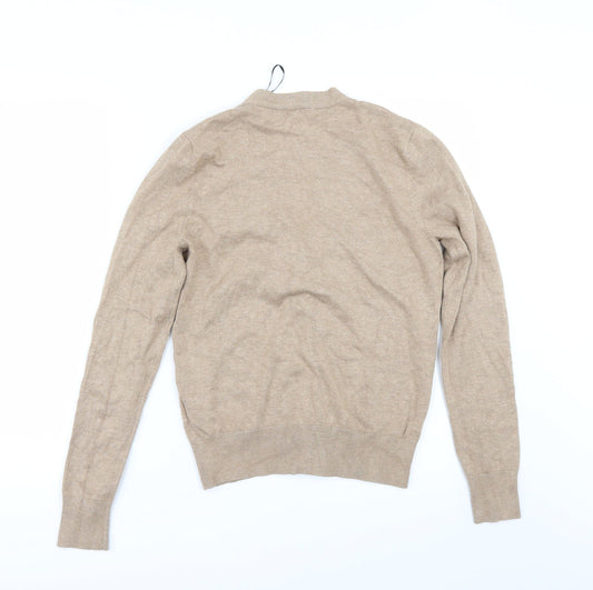 H&M Womens Beige Henley Jumper Size XS