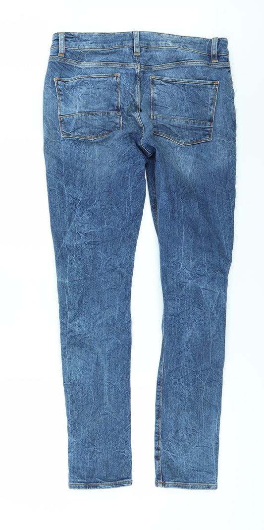 ASOS Womens Blue Denim Skinny Jeans Size 33 in L32 in