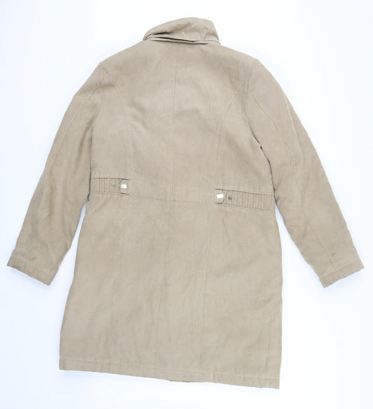 anna rose Womens Beige Jacket Coat Size S