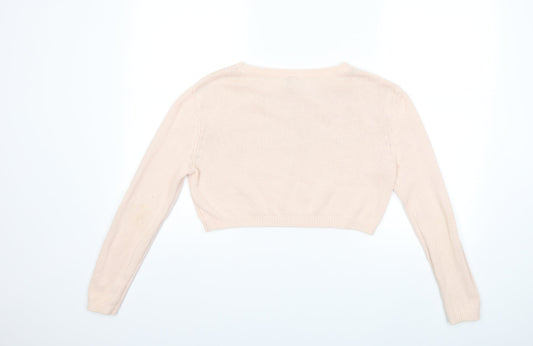 H&M Womens Pink Knit Pullover Jumper Size XS