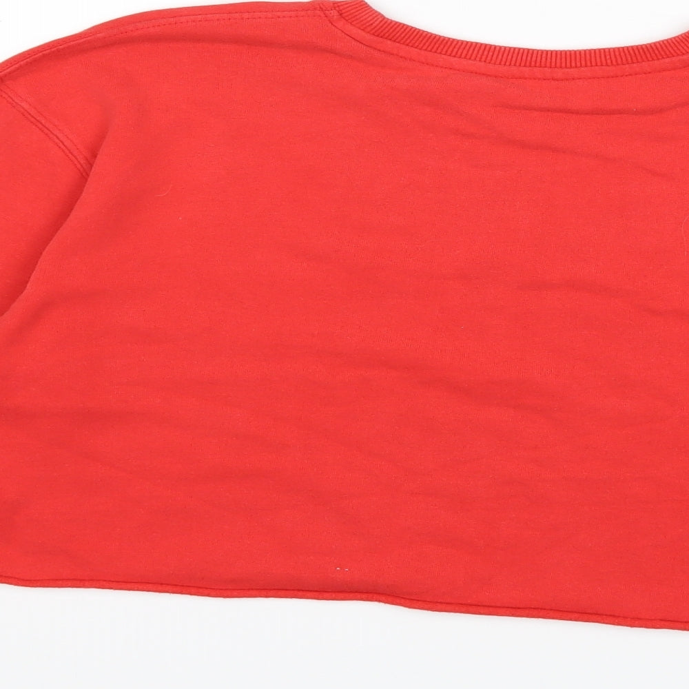 Miss Selfridge Womens Red Pullover Sweatshirt Size 8