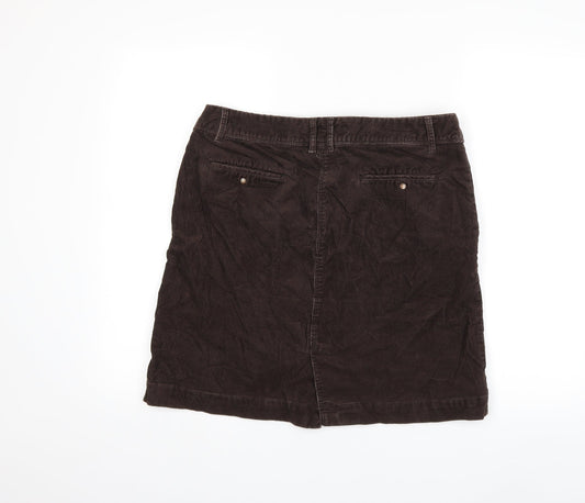 Merona Womens Brown Corduroy A-Line Skirt Size 34 in