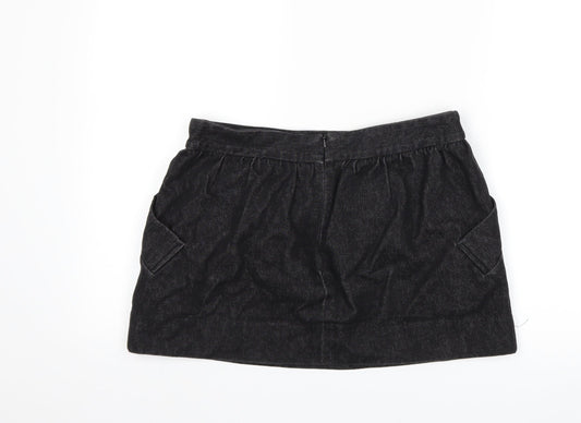 JOHANN Womens Black Denim Mini Skirt Size M