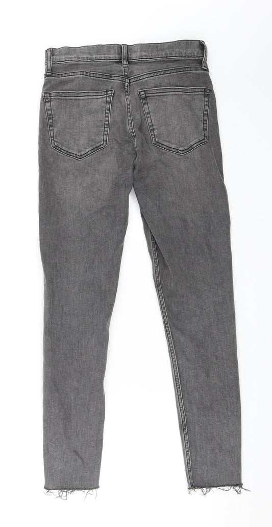 Topshop Womens Grey Denim Skinny Jeans Size 25 in L30 in