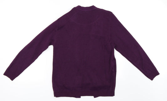 Glimpse Design Womens Purple Cape Jumper Size M