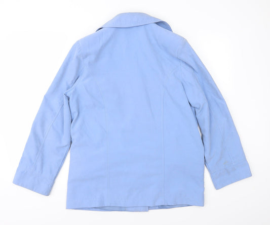 Klassik Womens Blue Overcoat Coat Size 10