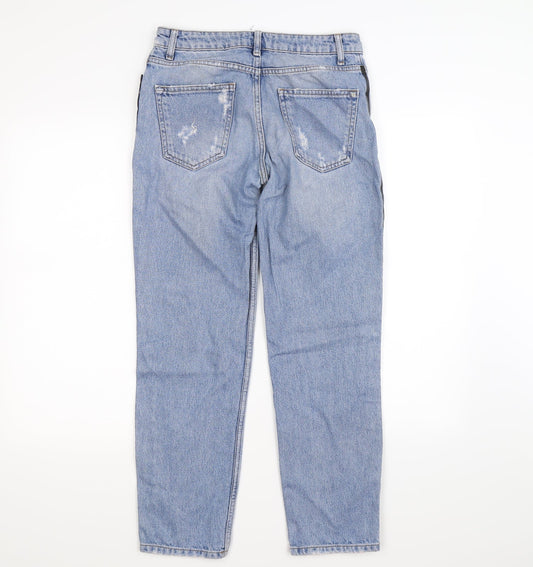 Mango Womens Blue Denim Skinny Jeans Size 8 L26 in - stripes