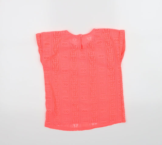 YD Girls Pink Basic T-Shirt Size 8-9 Years