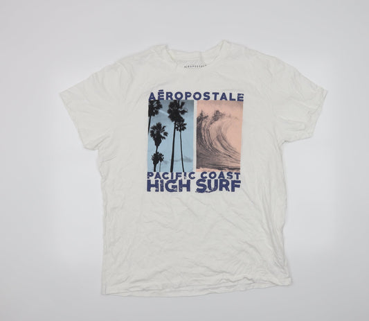 Aeropostale Mens Silver    T-Shirt Size L