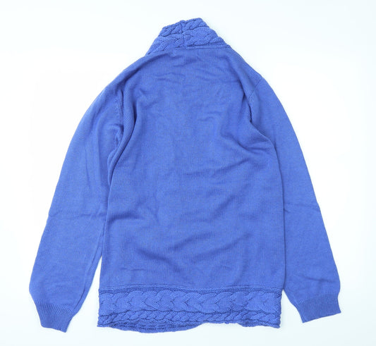 Essentials Womens Blue Cardigan Jumper Size 16
