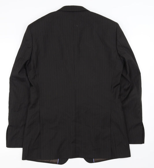 NEXT Mens Black Striped Jacket Blazer Size 38