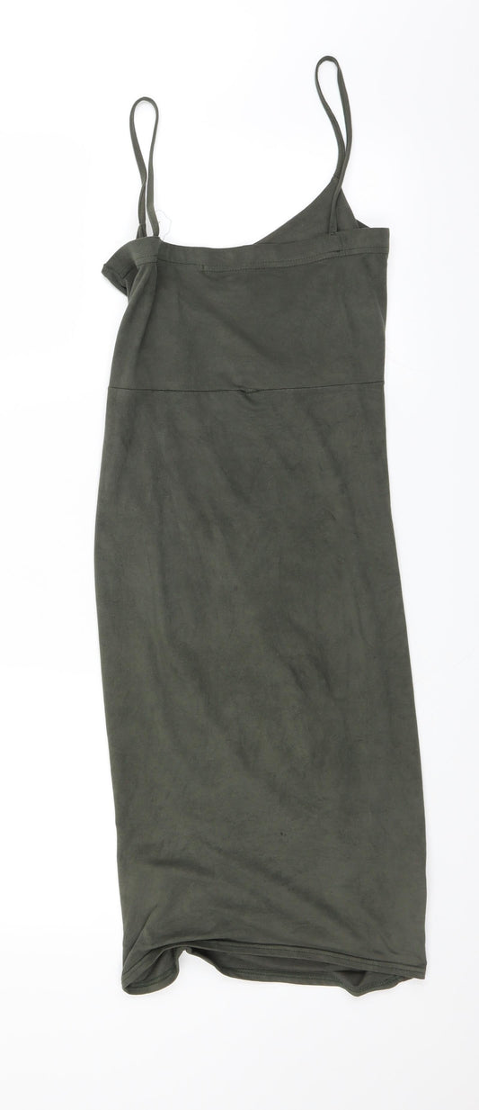 PRETTYLITTLETHING Womens Green A-Line Size 10