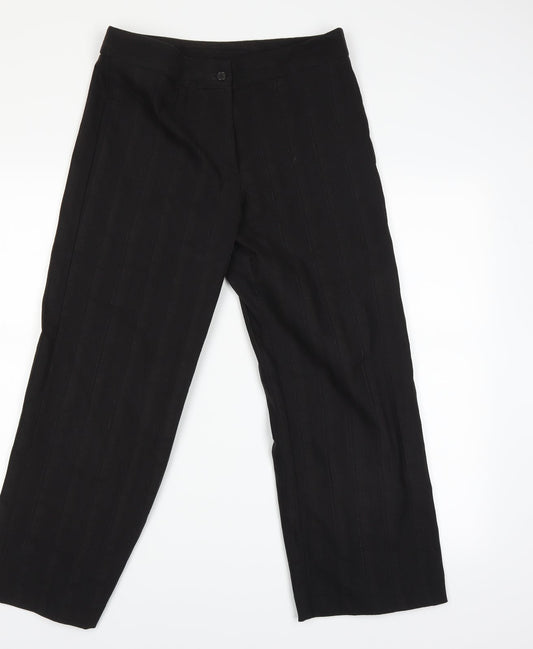 Liz Jordan Womens Black Trousers Size 10 L23 in