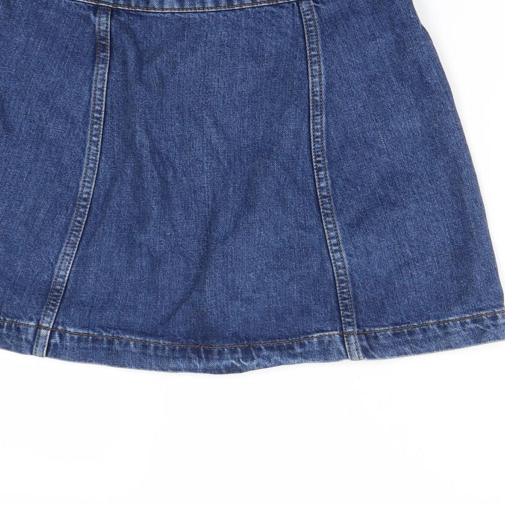 Topshop Womens Blue Mini Skirt Size 25 in