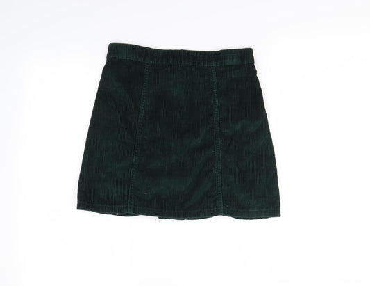 denim&co Womens Green Mini Skirt Size 6