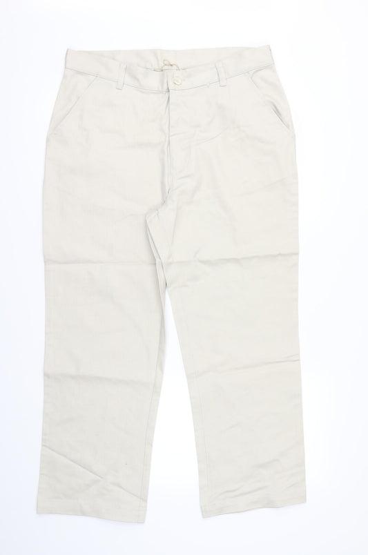 Cotton Traders Mens Beige Dress Pants Trousers Size S L30 in