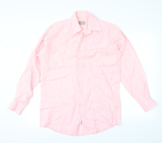 John Lewis Mens Pink Button-Up Size S