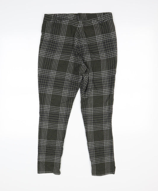 MOTIVI Womens Green Check Dress Pants Trousers Size 6 L25 in