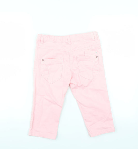 NEXT Girls Pink Denim Cropped Jeans Size 9 Months