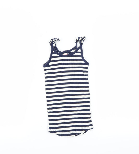 Country Road Girls Blue Striped Camisole T-Shirt Size 7 Years