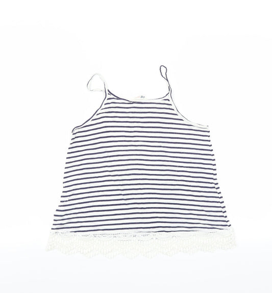 H&M Girls Blue Striped Camisole T-Shirt Size 14 Years