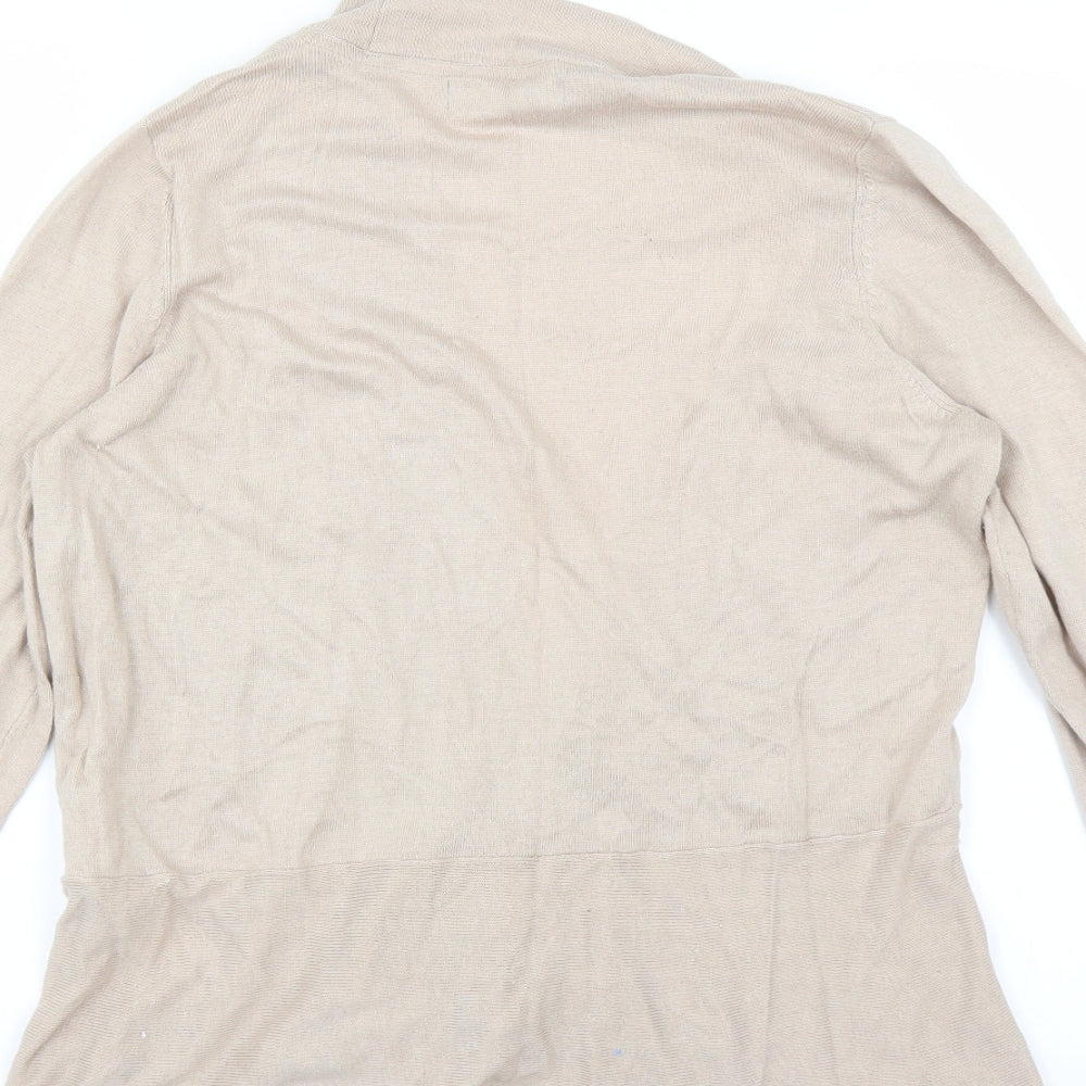 Marks and Spencer Womens Beige Cardigan Jumper Size 16
