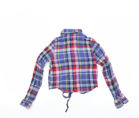 Tammy Girls Blue Plaid Basic Casual Size 10 Years