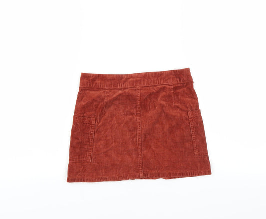 Dunnes Stores Girls Brown Corduroy A-Line Skirt Size 9 Years