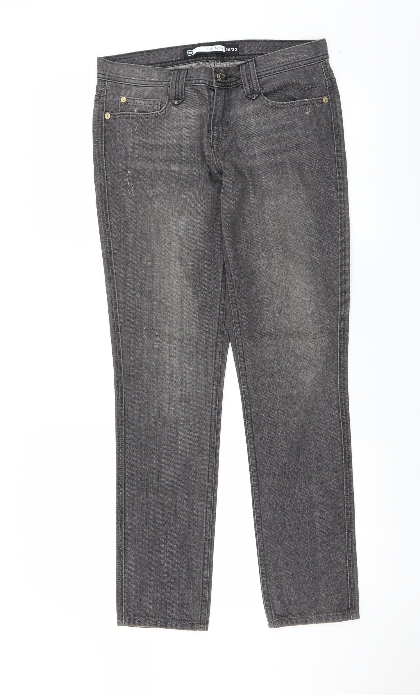 Gap Mens Grey Skinny Jeans Size 26 in L30 in - DISTRESSED