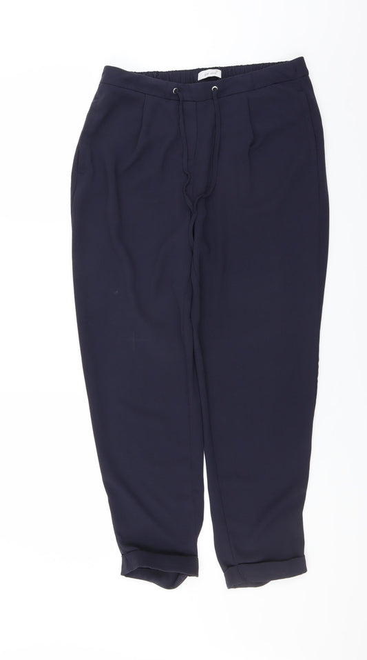 Marks and Spencer Womens Blue Trousers Size 12 L26 in