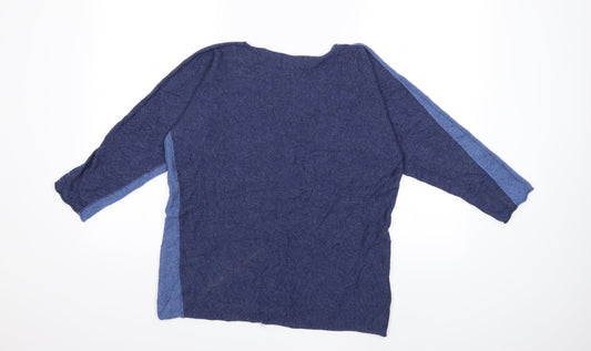 collezone Womens Blue Knit Pullover Jumper Size S
