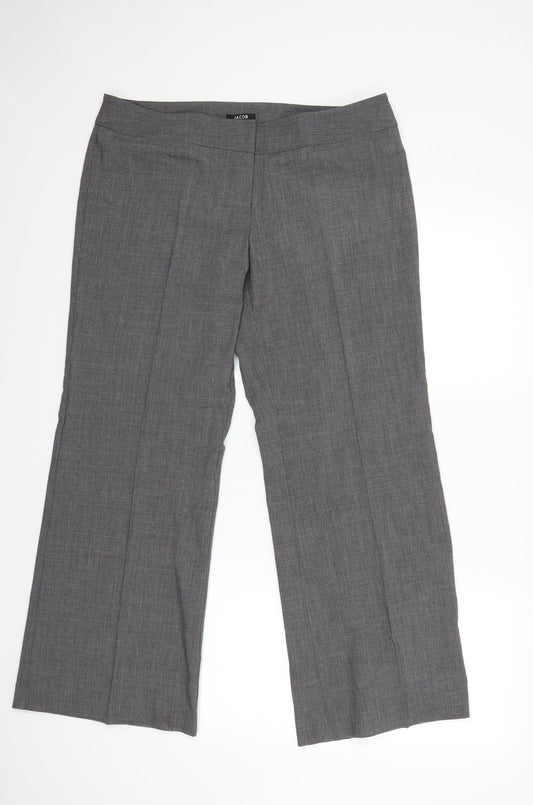 Jacob Womens Grey Trousers Size 36 in L28 in