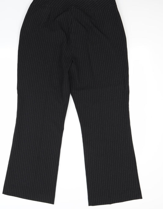 For Women Womens Black Trousers Size 18 L28 in